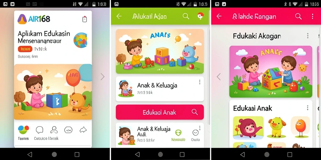 Tampilan antarmuka AIR168 yang menarik dan ramah anak.
