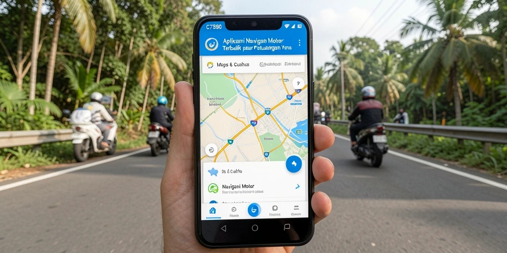 Tampilan antarmuka C7890 yang informatif dan mudah digunakan untuk navigasi motor.