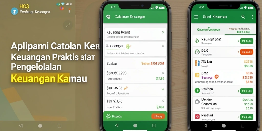 Tampilan antarmuka HO3 yang sederhana dan efisien untuk Catatan Keuangan.