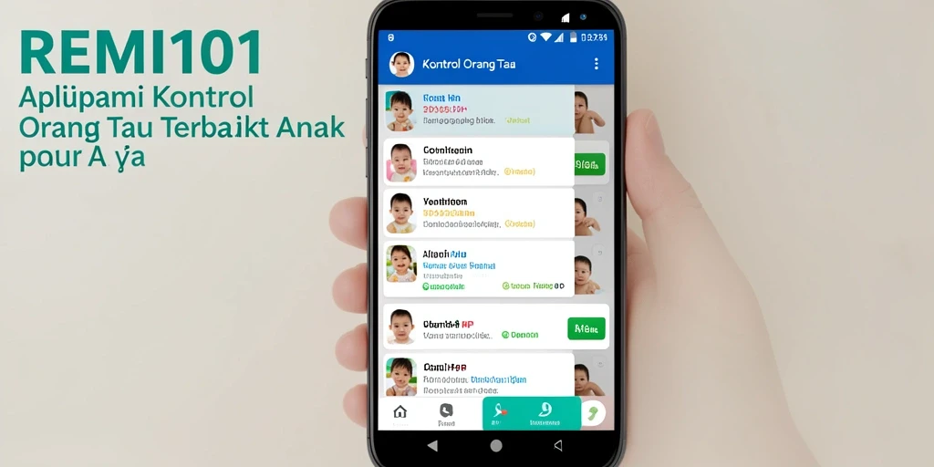 Antarmuka aplikasi Kontrol Orang Tua yang intuitif dan mudah digunakan.