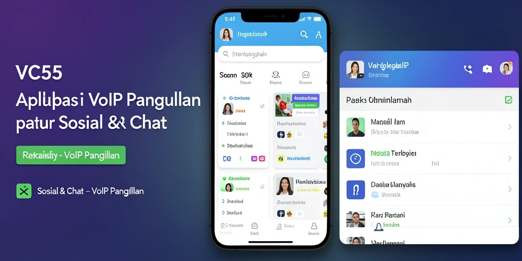 Antarmuka VC55 yang menarik untuk VoIP Panggilan.